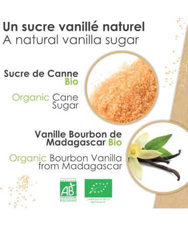 ScrapCooking Organic Vanilla Sugar 50 g - Organic & Natural Madagascar Bourbon Vanilla Sugar - Based on Cane Sugar - Powdered - Buy Online on GoSupps.com