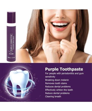 Angrek Purple Teeth Whitening Toothpaste - Color-Corrected Stain Removal & Gentle Deep Cleaning 50ml - Buy Online on GoSupps.com