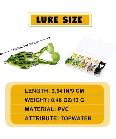 5pcs Pelican Mate Double Propeller Topwater Frog Lures Set - Realistic Bass Bait for Trout, Pike - Saltwater & Freshwater Fishing 3.55''/0.46oz - Buy Online on GoSupps.com