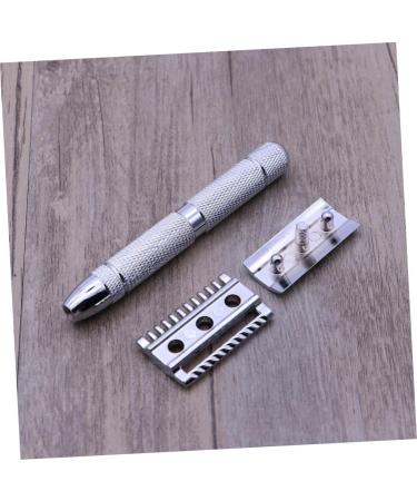 Shop Minkissy Steel Safety Razor - Structured Design Double Edge Razor for Men | Quality Wooden Handle Perfect for Smooth Shaving - Buy Online on GoSupps.com
