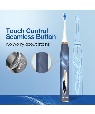 Seago SG2753 Electric Toothbrush - 8 Brush Heads Pressure Sensor 5 Modes Replacement Reminder | International Shipping Available - Buy Online on GoSupps.com