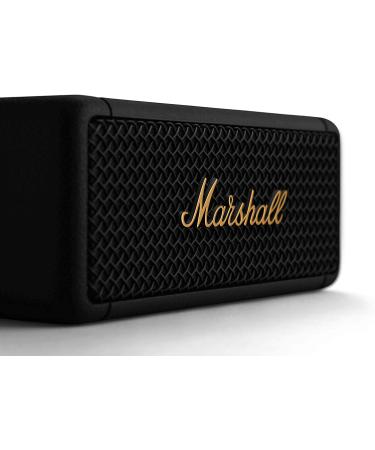 Marshall Emberton Bluetooth Portable Speaker in Black & Brass - Premium Sound Quality - Buy Online on GoSupps.com