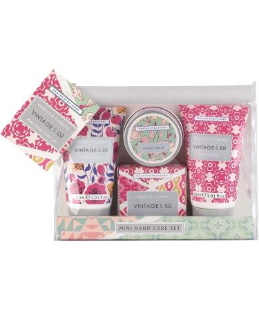 Vintage & Co Fabric & Flowers Hand Care Gift Set | Vegan-Friendly 30ml Hand Cream Wash & 9g Balm | Travel Sizes - Buy Online on GoSupps.com