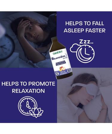 MelatoZen Extra - Promotes Quality Sleep & Relaxation - With Melatonin and L-Theanine - 50 servings- Fruit Punch Flavour - 250ml - Sugar Free - Made in Canada - Buy Online on GoSupps.com