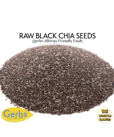GERBS Raw Black Chia Seeds 2 LBS | Non-GMO, Keto & Paleo Friendly | Resealable Bulk Bag | Ideal for Yogurt, Smoothies & Oatmeal | Gluten & Nut Allergy Free - Buy Online on GoSupps.com