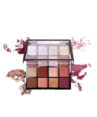 Professional 16-Color Eyeshadow Palette Set - Warm Neutrals & Brights | Highly Pigmented Eye Shadow Makeup Kit (2 Count) - Buy Online on GoSupps.com