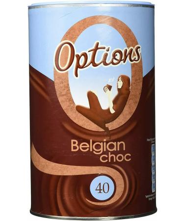 Option Belgian Choc-O-Lait Luxury Instant Hot Chocolate Drink with Sugar 2x825g - Buy Online on GoSupps.com