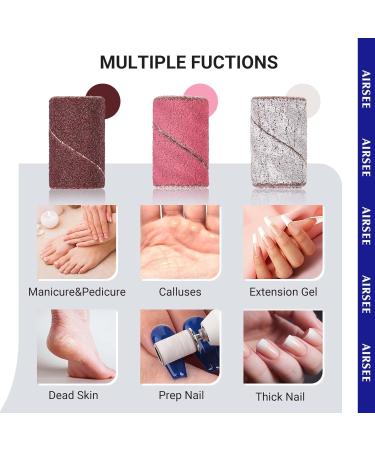 AIRSEE Sanding Bands for Electric Nail Drill 100 Piece Set 240 Grit Medium Acrylic File Attachments Professional 1 Sander Mandrel Bit Beauty Salon Accessories Manicure and Pedicure Finger Callus Zebra 240# Grit White - Buy Online on GoSupps.com