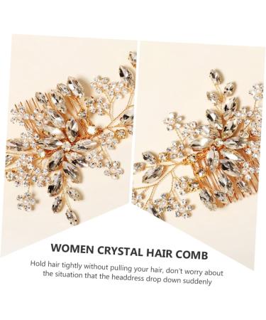 Ipetboom Flower Comb Bridal Hair Clip Bridal Headpiece Bride Hair Clip Birthday Hair Comb Rhinestone Barrettes Banquet Hair Comb Tiara Accessories Manual Bridesmaid Rhinestones - Buy Online on GoSupps.com
