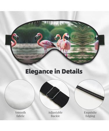 SSIMOO Flamingos & Pineapples Eye Mask - Double-Sided Soft Light Blocking for Sleep Quality - International Shipping Available - Buy Online on GoSupps.com