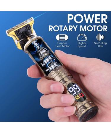 Hair Trimmer Men's Beard Trimmer Hair Trimmer Care Set with LCD Screen Wireless T-Blade Trimmer Rechargeable USB Men's Razor with 3 Guide Combs (#3) - Buy Online on GoSupps.com