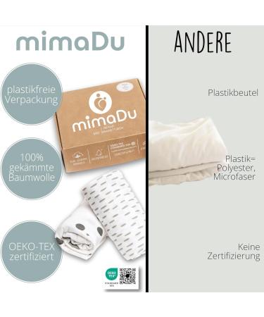 Mimadu Stroller Mattress Cover - 100% Oeko-Tex Cotton Fits 70x37 70x35 75x35 cm - Soft Safe & Durable Bedding for International Shipping - Buy Online on GoSupps.com