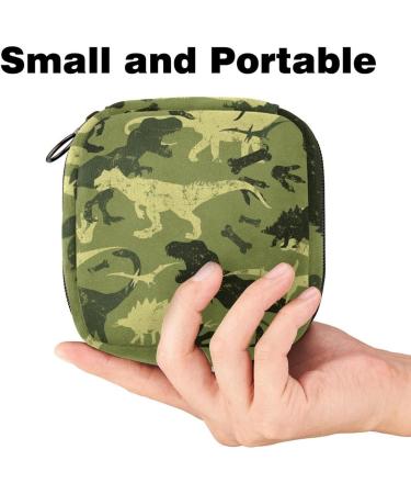 Women's Dinosaur Camouflage Binding-Up Bag | Multi-Pocket Brick Bag for Menstrual Storage - Buy Online on GoSupps.com