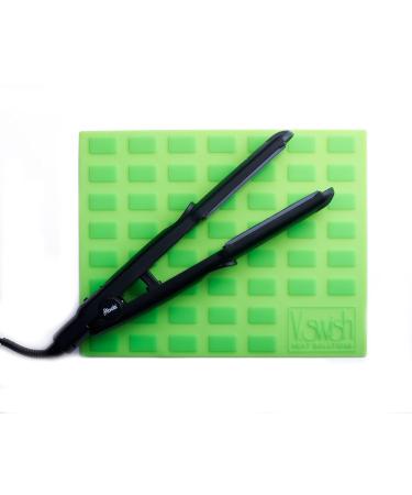 Premium Heat Resistant Flat Iron Mat - Neon Green | Perfect for Travel & Styling - Buy Online on GoSupps.com