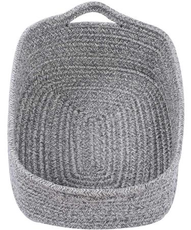 Woven Cotton Rope Storage Basket Cube Organizer - CIKI HOME (14.5 x 11 x 5) - Grey - Buy Online on GoSupps.com