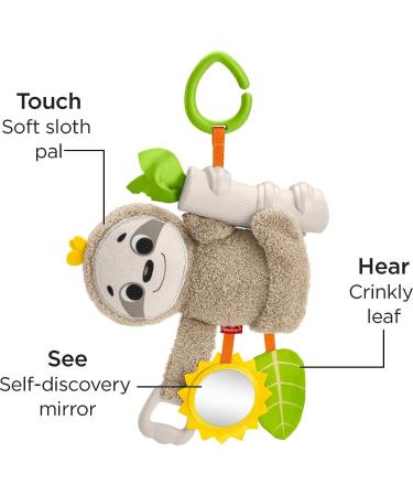 Fisher-Price Slow Much Fun Stroller Sloth - Motion & Sensory Baby Toy for Newborns - Buy Online on GoSupps.com