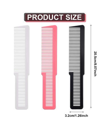10-Piece Fine Tooth Hair Cutting Comb Set for Salon-Quality Styling (Black, White, Pink) - Buy Online on GoSupps.com