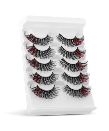 Sibba Multi-Layer 3D Colored Artificial Eyelashes - 5 Pairs of Dramatic Glitter Cat Eye Strips | Fluffy Thick Volume for Cosplay - Buy Online on GoSupps.com