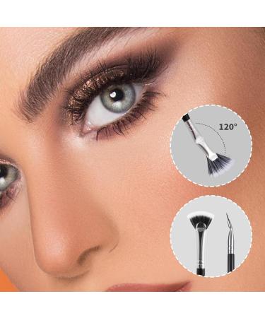 Buy Multifunctional Mascara Brushes for Eyelashes & Eyebrows - Angled Fan Shaped Eye Makeup Tools for Perfect Lash Separation - Buy Online on GoSupps.com