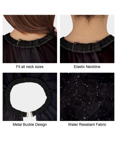 Green-Estetica Professional Barber Cape for Hair Cutting - Black | Water & Stain Resistant Salon Cape with See-Through Window & Adjustable Neck Closure for Men & Women - Buy Online on GoSupps.com