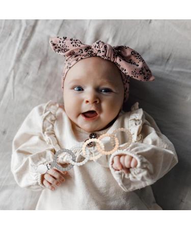 Silicon Bite Ring Baby Toys & Silicone Pacifier Clip - Safe Teething Toys for 3+ Months Toddlers (Gray) - Buy Online on GoSupps.com