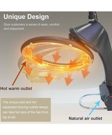 1200W Professional Adjustable Standing Hair Dryer Bonnet | Salon Dryer with 3 Temperature Settings & 360 Rotation for Hairstylists - Buy Online on GoSupps.com