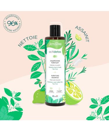 ACTIVILONG - Actidetox Purifying Shampoo - Cleanses and Sanitizes - 96% Natural Ingredients - Made In France - 300ml - Buy Online on GoSupps.com