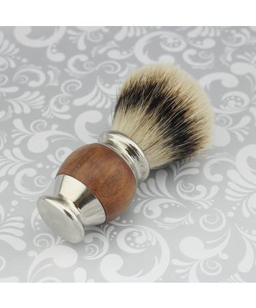 Premium Silver-Tip Dachshund Hair Shaving Brush for Men | Soft Durable Bristles & Ergonomic Wood Handle - Perfect for Thick Creamy Foam - Buy Online on GoSupps.com