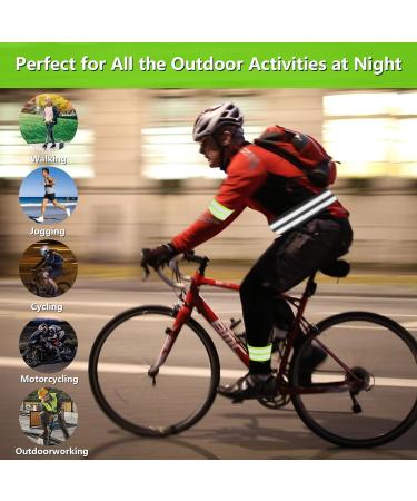 VMUGGA 8-Piece Reflective Tape Set | Elastic Safety Straps & Bracelets for Jogging Cycling & Outdoor Activities - Buy Online on GoSupps.com