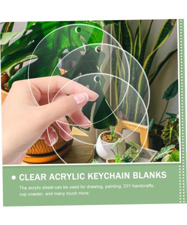 TEHAUX 80 Pcs Acrylic Round Sheet Cake Pan Clear Ornaments Circle Acrylic Blanks Multifunction Pallet - Buy Online on GoSupps.com