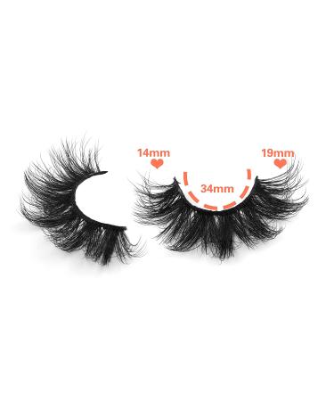 8D Faux Mink Cat Eye False Eyelashes 18mm 19mm - 5 Pairs Pack by Pawotence ii - Buy Online on GoSupps.com
