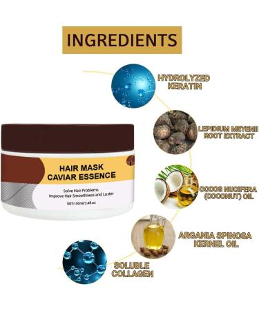 Hair Mask Deep Repair Hair Mask Collagen Hair Mask Conditioner for Dry and Damaged Hair Hydration Deep Repair Hair Mask (100g 2PC) - Buy Online on GoSupps.com