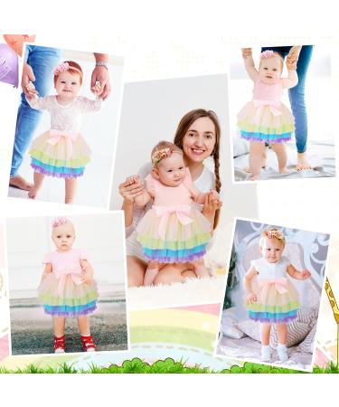 PHOGARY Baby Girls Tutu Skirt with Diaper Cover and Flower Headband - Birthday Outfit for Infant Toddler - Buy Online on GoSupps.com