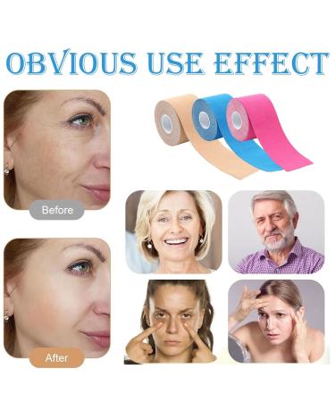 3 Rolls Face Tape Anti Wrinkle Face Tape Face Lift Tape (500cm*2.5cm) Face Eye Neck Lift Tape Multifunctional High Elasticity Forehead Frown Facial Lip - Buy Online on GoSupps.com