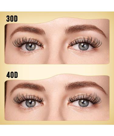 QUEWEL Individual Eyelashes - 320 Cluster Lashes 0.07C Curl 30D+40D Mix DIY Natural Eyelash Extensions (9-16mm) | International Shipping - Buy Online on GoSupps.com