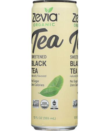 ZEVIA Organic Black Tea - Zero Calorie Sweetened - 12 FZ - Buy Online on GoSupps.com