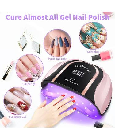 Professional 160W UV LED Gel Nail Lamp for Salon and Home Use - Pink - Buy Online on GoSupps.com