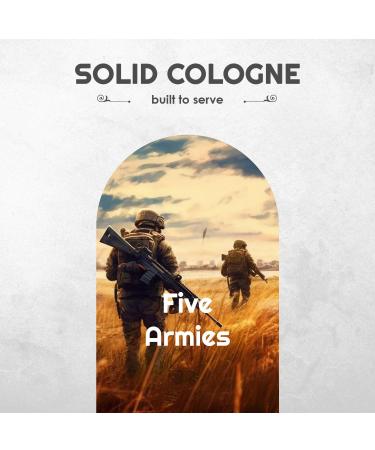 Solid Cologne Set of 5 with Bay Rum Solid Cologne Bourbon Solid Cologne Business As Usual Lumberjack and Mysetry Man Cologne - Solid Cologne Sampler Set (Five Armies - 5 Pack - 0.75 oz each) - Buy Online on GoSupps.com