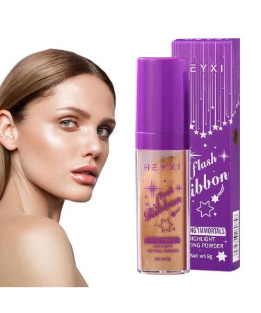 Fairy Powder Highlighter - Body Shimmer Powder Highlighter Makeup Stick - Face and Body Highlighter Smooth Fairy Highlight Patting Powder for Hair Face Eyes Body Tmay 03#