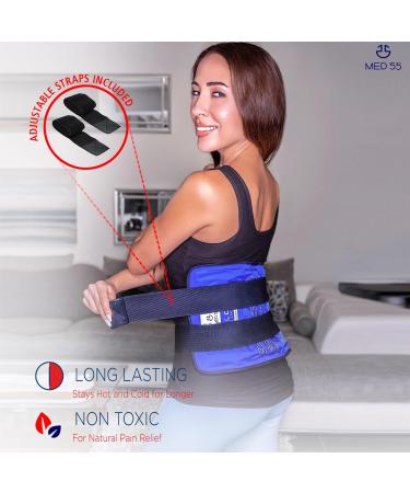 Reusable Gel Ice Pack - Hot & Cold Therapy for Pain Relief | Flexible Soft Gel Pack for Injuries | Ideal for Back, Shoulder, Elbow, Hip, Knee | Includes Straps | 15x10 Size - Buy Online on GoSupps.com
