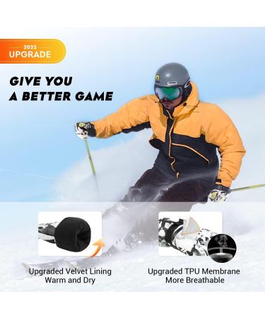 ATERCEL Ski Gloves Waterproof 2022 | Touchscreen Snowboard Gloves Green - Large - Buy Online on GoSupps.com