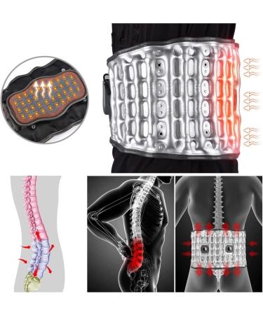 Alkani Decompression Back Belt - Wireless Lumbar Traction Device with Heating Cushions - Sizes 29-49 - Portable Beige Back Support for Pain Relief - Buy Online on GoSupps.com