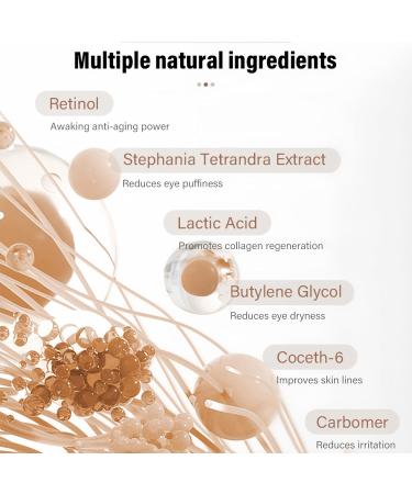 Retinol Eye Cream Anti Aging Eye Cream with Retinol Serum Aha 30% & Bha 2% Under Eye Cream for Women/Men Skincare Eye Cream for Dark Circles Puffy Eyes Reduce Fine Lines Brightening Eye Repair Cream - Buy Online on GoSupps.com