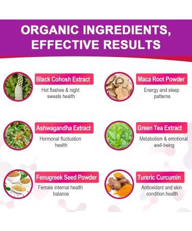 All-Natural Menopause Probiotic Supplements for Women - 120 Billion CFU for Hot Flashes Night Sweats & Mood Swings - 120 Herbal Capsules (Pack of 2 - Buy Online on GoSupps.com