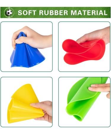 9 Inch Colored Spot Marker Set - 12 Non-Slip Rubber Cones for Sports Training and Dance Practice - Buy Online on GoSupps.com
