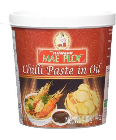 Mae Ploy Chilli Paste in Oil 400g Pack of 2 with World Food Shop Scoop - Rich and Aromatic Chilli Infusion - Perfect for Adding Heat to Your Dishes - Buy Online on GoSupps.com