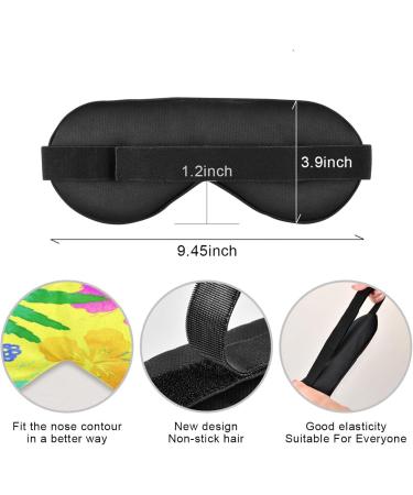 Light Blocking Sleep Mask - Tropical Flowers Eye Mask for Travel & Naps - Adjustable Soft & Lightweight Blindfold for Men & Women - Buy Online on GoSupps.com
