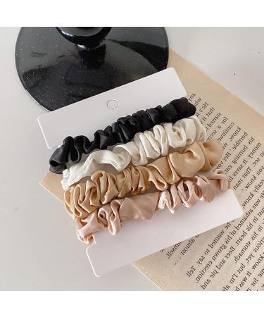 Olakin Silk Hair Tie Set (4-Pack) | Stylish Ponytail Holders & Hair Jewelry for Women | Elastic Hair Bands in Assorted Colors - Buy Online on GoSupps.com