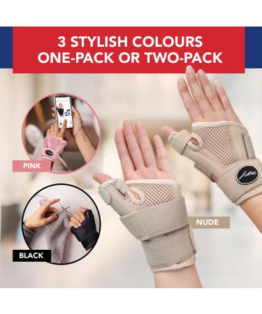Doctor Developed Thumb Support Brace with Handbook - Thumb Splint for Arthritis Thumb Spica Splint - Right or Left Hand (Nude) - Buy Online on GoSupps.com