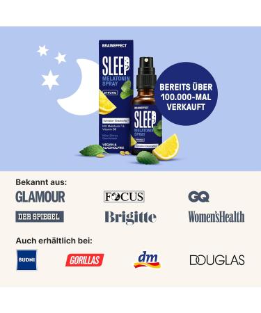 Braineffect Sleep Spray Strong - Original Melatonin Spray | 240 Days Supply | Sugar-Free Mint & Lavender Blend | Natural Sleep Aid with Ashwagandha - Buy Online on GoSupps.com